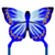 Drachen Ecoline Butterfly Kite Indigo 120 cm_small